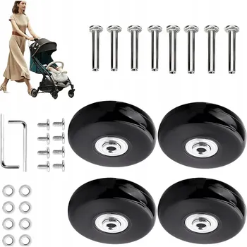 KOLEČKA KE KUFRU VÝMĚNNÁ NÁHRADNÍ OPRAVNÁ PRO ZAVAZADLA 4ks 50*18mm