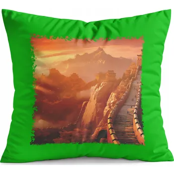 Obraz POLŠTÁŘ ZELENÝ DÁREK – ČÍNA ČÍNSKÁ ZEĎ PAMÁTKA VÝHLEDY KRÁSNÉ