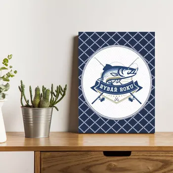 Plechová cedule Sablio Dárková cedulka Rybář roku: 30x40 cm