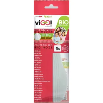 Jednorázové nádobí Biologicky rozložitelné nože viGO!, 6 kusů