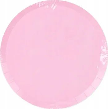 Talíř Papírové talířky 18cm Pastelově Růžové 10 Ks