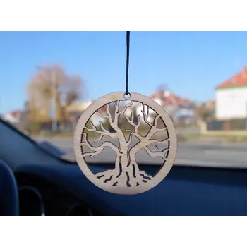 Vůně do auta Dřevěná vůně do auta - strom života, vůně Vanilka 1ks 62/VAN