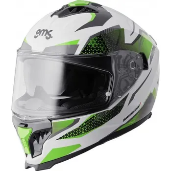 Motodoplněk Integrální helma GMS GELERO ZG12701 bílo-zeleno-šedá S