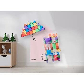 Dětský pokoj Mamido Tiles Magnetická tapeta na zeď Light Pink MT101