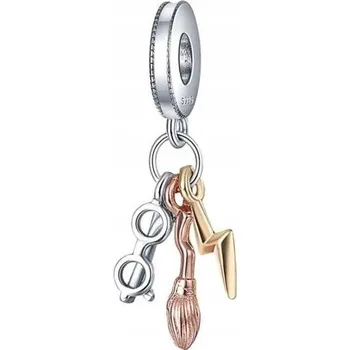 Přívěsek Přívěsek stříbrný Harry Potter - koště, brýle, blesk stříbro 925