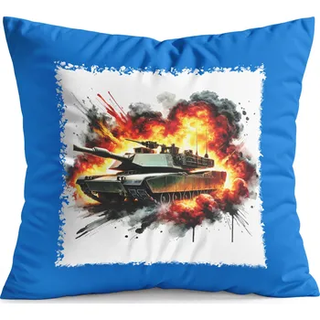 Polštář POLŠTÁŘ MODRÝ DÁREK - TANK ARMÁDA
