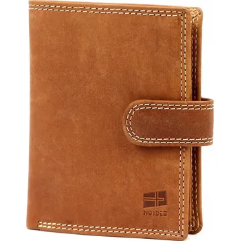 Peněženka NORDEE peněženka z pravé kůže hnědá Nordee BJORN N4L - muž
