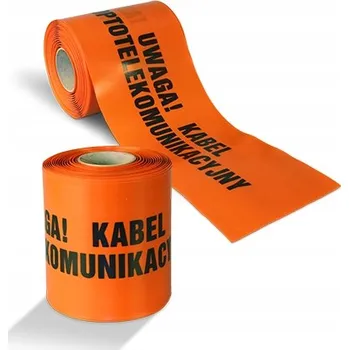 Lepicí páska Fólie výstražná páska POZOR TELEKOMUNIKAČNÍ KABEL 10 cm 100 m