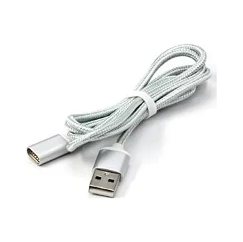 Datový kabel USB kabel (2.0), USB A samec - Magnetická koncovka, 1m, stříbrný (KUASSRP10S01)