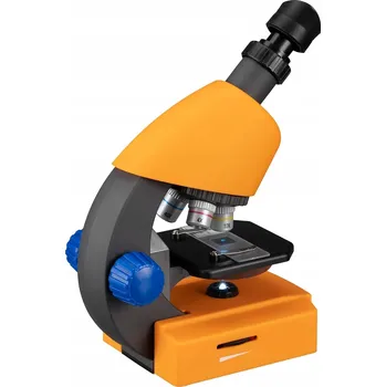 MIKROSKOP PRO DĚTI LED NA BATERIE KUFŘÍK PŘENOSNÝ ÚHEL 30 STUPŇŮ