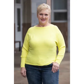 Dámský svetr Italy fashion Dámský svetr KALLA Barva: Světle žlutá, Velikost: UNI: L-2XL