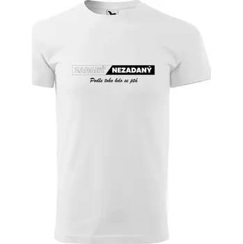 Pánské oblečení Sablio Tričko s potiskem Zadaný-Nezadaný - bílé L