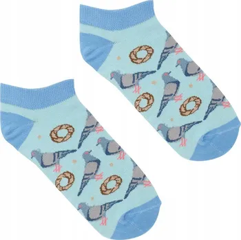 Pánské ponožky KABAK Ponožky kotníkové ponožky s holuby 42-46 modré velikost 42-46