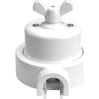 vypínač Ledshopik Porcelánový vypínač CA TUBES-WINGS se základnou | 1 výstup | bílá