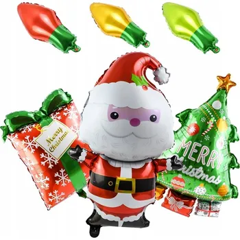 Vánoční dekorace Fóliové balónky vánoční dekorace sada 6 ks