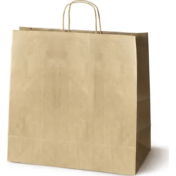 Nákupní taška PAPÍROVÁ TAŠKA S PROUŽKY 30x17x34 cm EKO BALENÍ NA NÁKUPY 100 ks