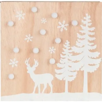 Vánoční osvětlení Dřevěná vánoční dekorace s LED osvětlením LIVARNO home