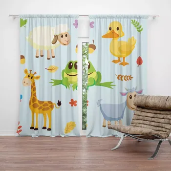 Závěs Sablio Závěs Zvířátka 3: 2ks 140x250cm