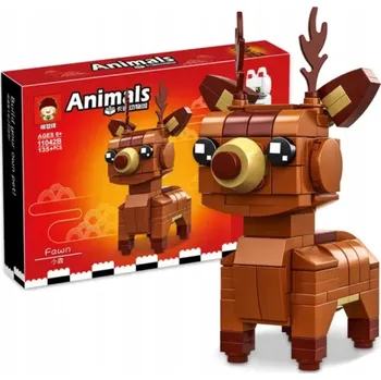 ostatní stavebnice Stavebnice ze série ANIMALS jelen JELÍNEK 135 dílků