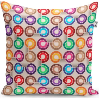 Polštář Sablio Polštář Barevné spirály - 50x50 cm