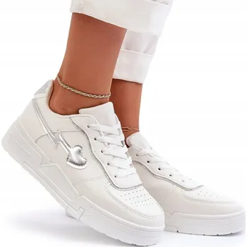 Dámské tenisky DÁMSKÉ TENISKY Z EKOKŮŽE NA PLATFORMĚ BÍLÉ 39