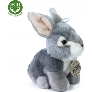 plyšák Living Nature Šedý sedící králík s klopenýma ušima, realistický