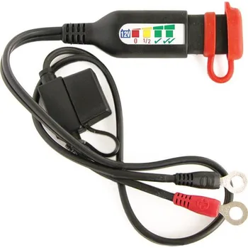 Auto-moto baterie OPTIMATE kabel s očkovými konektory a indikátorem stavu motobaterie, SAE konektor (s pojistkou 15A, délka 60cm) (STD, AGM, GEL)