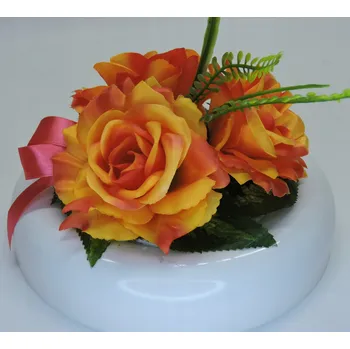 umělá květina Dekorace kytice růží, umělá květinová kompozice na hrob, hřbitov