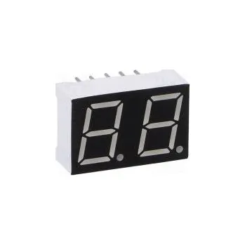 LED osvětlení Zobrazovač LED sedmisegmentový 10mm červená 30mcd katoda