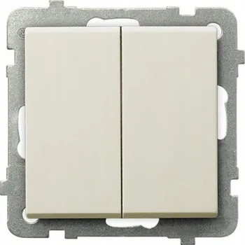 vypínač Křížový vypínač Klasik, Podomítkový Ospel krémový ŁP-19R/m/27