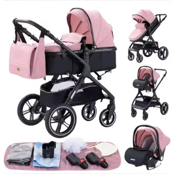 Kočárek Wózek 3w1 Top Kids Lehký Wózek 3w1 Sportovní kočárek Hluboká korba Autosedačka Kočárek v