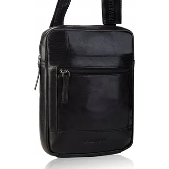 Kabelka Betlewski sportovní taška z pravé kůže, bez vzoru