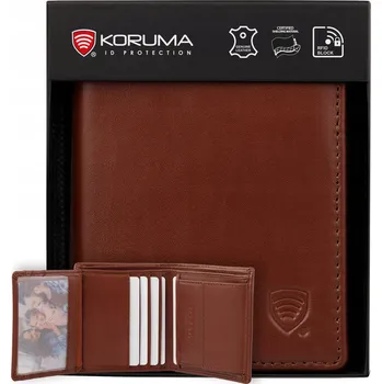 Peněženka Velmi malá pánská kožená peněženka s RFID blokováním (hnědá)