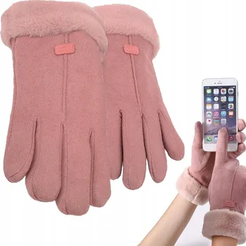 Rukavice Palčáky z eko kůže (imitace semiše), univerzální velikost - dámské