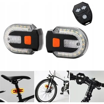 Cyklosvítilna Zadní světlo na kolo se SMĚROVKAMI, USB dobíjecí + dálkové ovládání