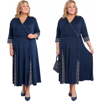 Dámské šaty Tmavě modrá šaty s páskem 64