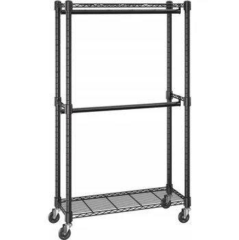 Věšák Věšák na oblečení kovový 135 kg dvojitá tyč skříň průmyslový