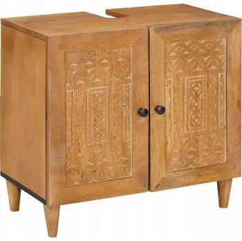 Šatní skříň Koupelnová skříňka světle hnědá 62 x 33 x 58 cm Mango dřevo