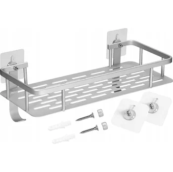 Koupelnový nábytek Koupelnová polička Gockowiak šedá matná kovová montáž na lepidlo/hmoždinky