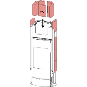 Krbová kamna Akumulační kámen sada - EMBER (80 kg)