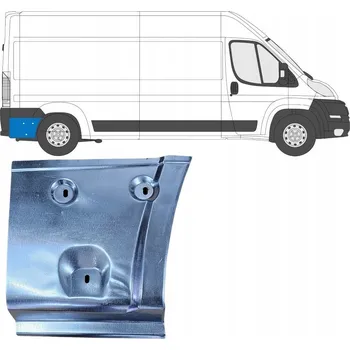 Blatník karosérie Opravný díl zadního blatníku, zadní část, pro Peugeot Boxer 2006-2014 / Pravý