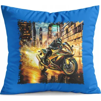Polštář POLŠTÁŘ MODRÝ DÁREK - MOTOCYKLOVÝ MOTOCYKL