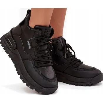 Dámské tenisky DÁMSKÉ SPORTOVNÍ BOTY NA PLATFORMĚ BIG STAR SS274509 ČERNÉ 41