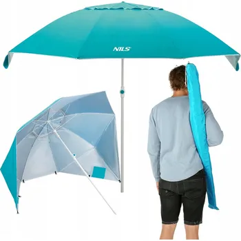 Stínicí technika Plážový slunečník Nils Camp NC7822 190 cm modrý