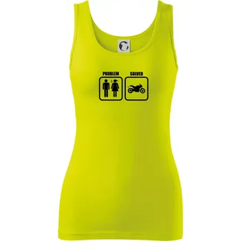Dámské tričko Problém silniční motorka - Dámské tílko - L ( Limetková )