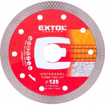 Řezný kotouč Diamantový Kotouč pro řezání slinuté dlažby a keramických obkladů 125 mm, precizní, tenký