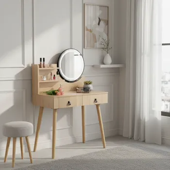 Toaletní stolek ArtJum Toaletní stolek SCANDI 3 béžová | CM-324343