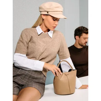 Kabelka Sinsay - Kabelka s kosmetickou taštičkou a odepínacím popruhem - béžová - 563EK-80X - 563EK-80X-ONE