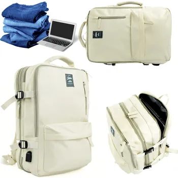 Sportovní batoh Solier FV06 Cestovní batoh do letadla 35 l, béžový