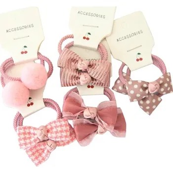 Ozdoba do vlasů Sada 10ks Silných Barevných Dětských Gumiček do Vlasů s Mašličkami, Rozměr 2 cm x 4 cm - Varianta 2